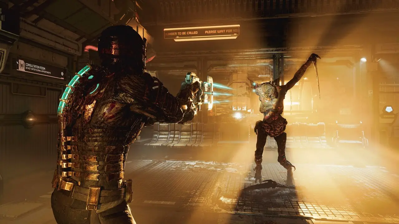 Isaac Clarke facing the horrors in Dead Space Remake