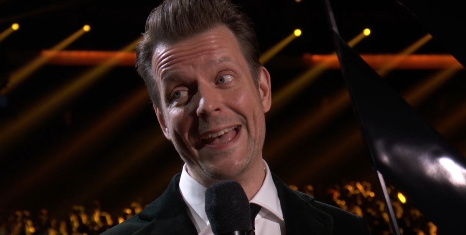 Sam Lake at the 2021 Game Awards, hinting at the creative direction of Remedy's games