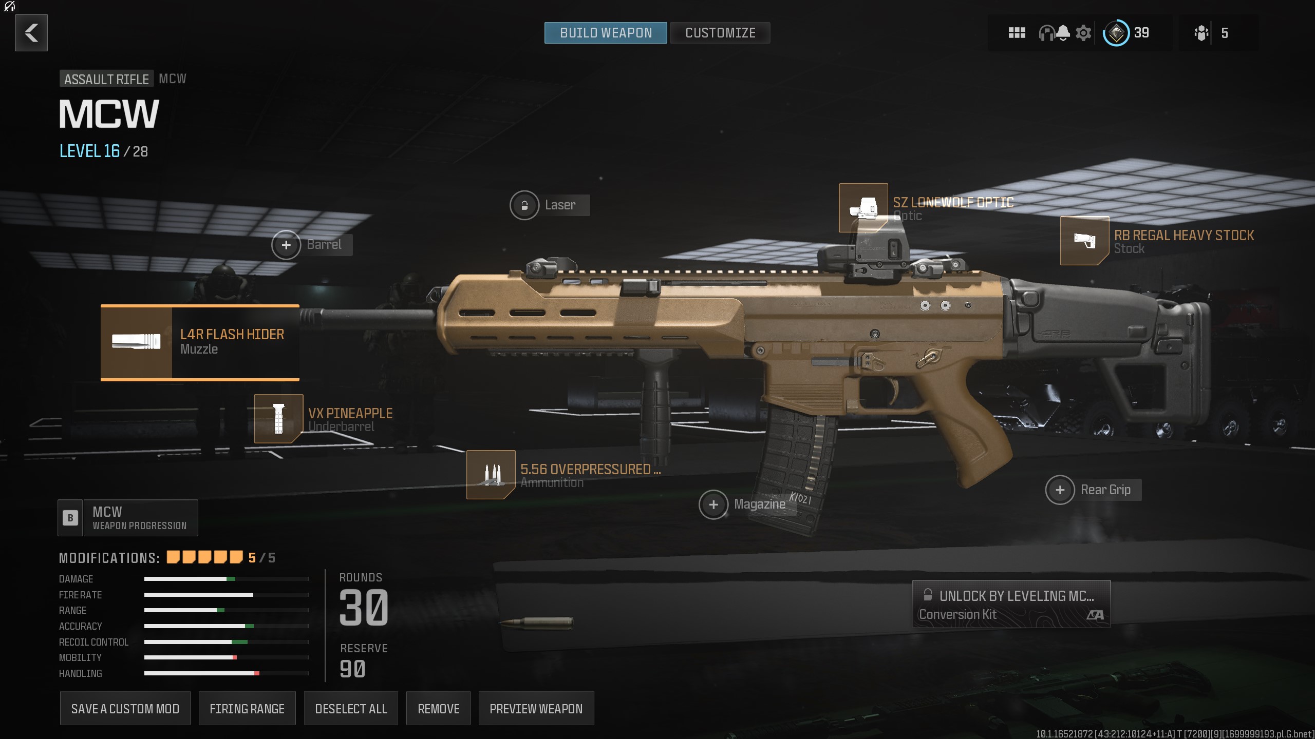 Optimized MCW Loadout with Attachments