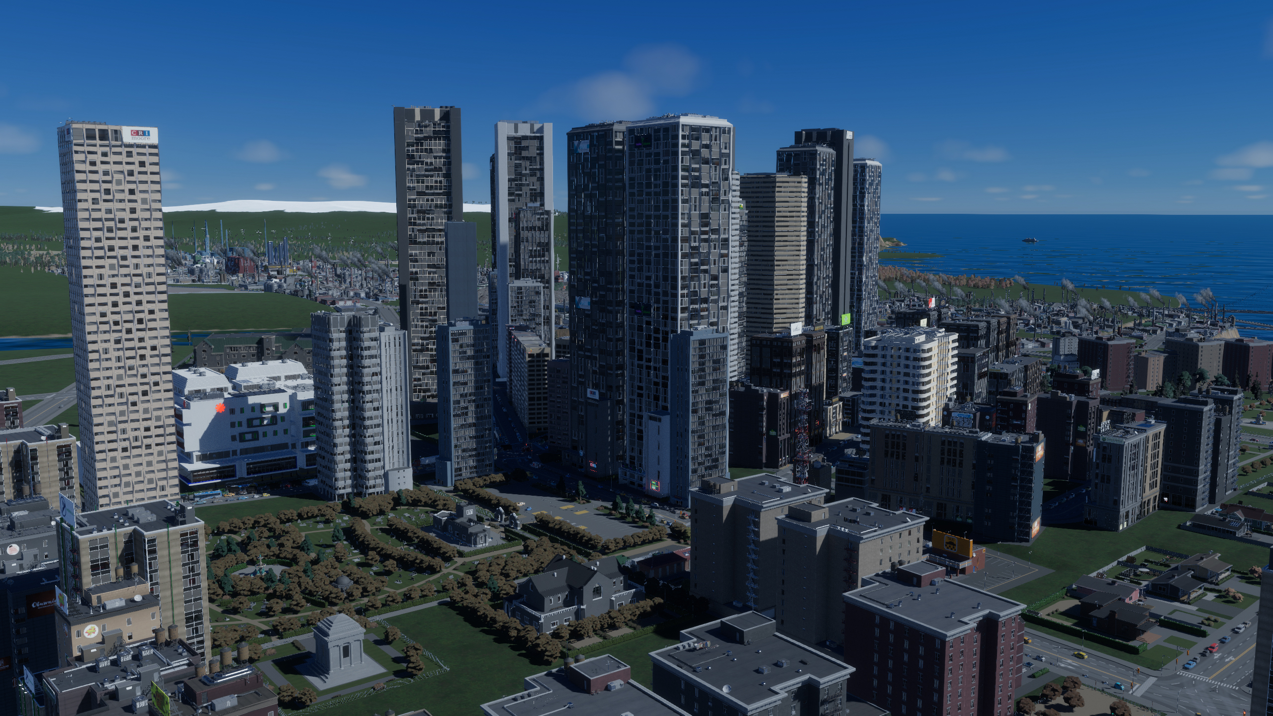 Expansive modern cityscape in Cities: Skylines 2