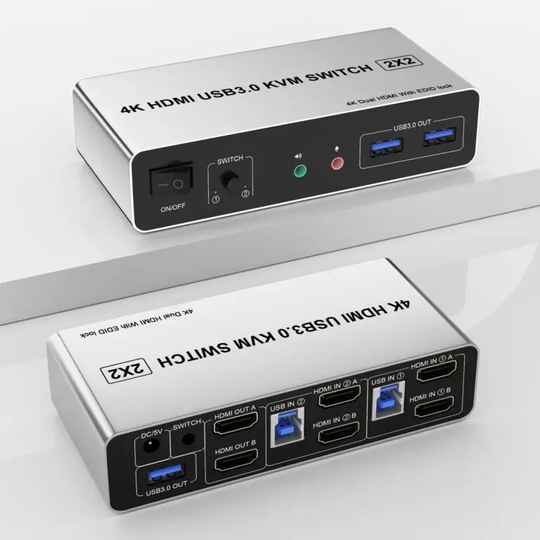 USB 3.0 KVM Switch Dual Monitor HDMI 2 Port