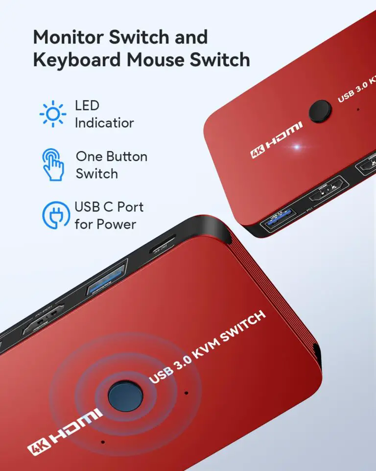 Key features of ABLEWE KVM Switch highlighted